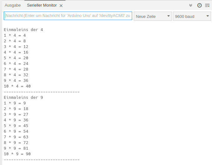 Anzeige Serieller Monitor