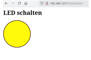 Button LED im Browser schalten
