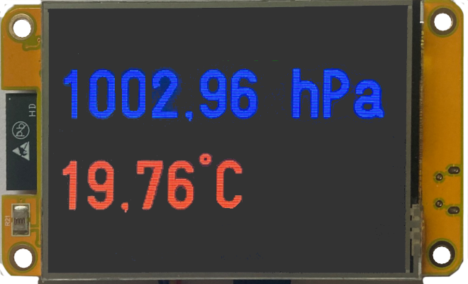 ESP32 2432S028R BMP280 Messwerte