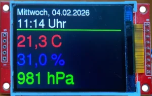 TFT ILI9341 Canvas DHT BMP280