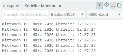 Zeit RTC PCF8523 Monatsnamen